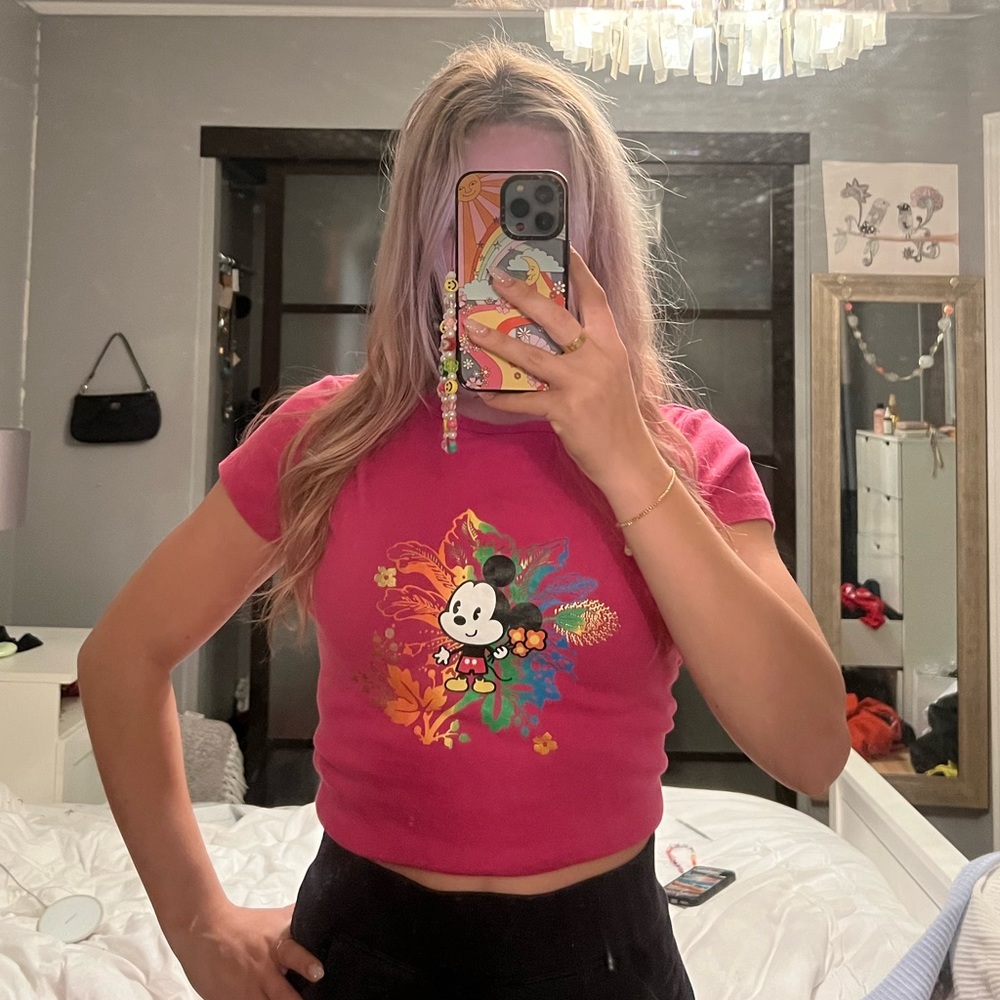 Pink Micky Mouse Tee